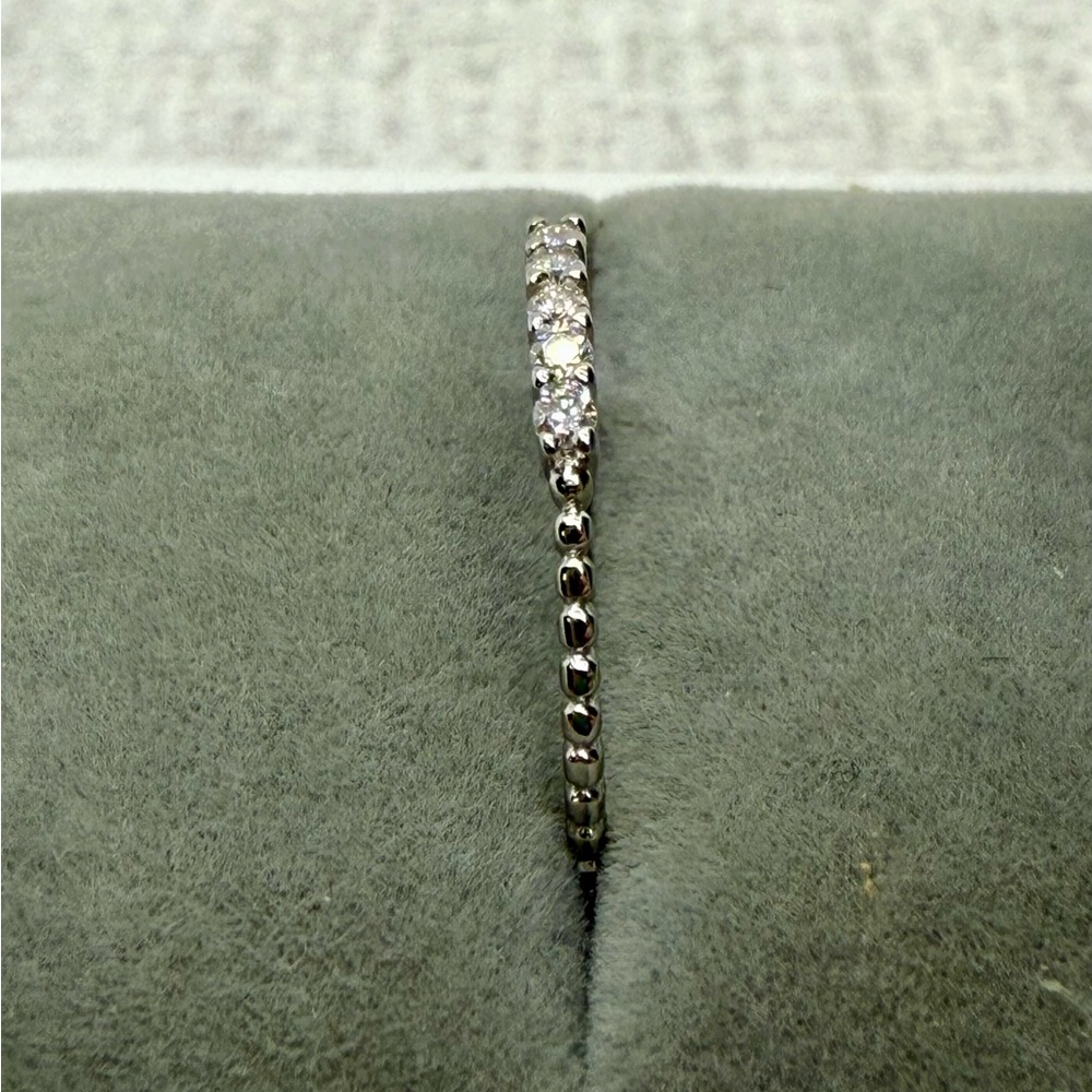 NWT Sterling Silver & 5 Moissanite Stones Stacking Ring - Picture 3 of 6